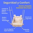 thumbnail image 3 of IVREA Asiento de Columpio de Tela Acolchado Modelo Oso para Bebés y Niños Pequeños - Altura Ajustabl multicolor, 3 of 4