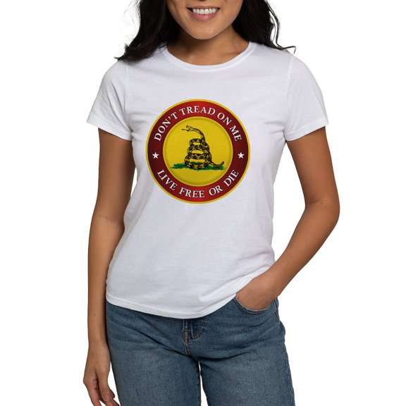 CafePress - DTOM Gadsden Flag (Logo) T Shirt - Women's Classic T-Shirt