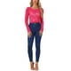 thumbnail image 2 of INSPIRAR CHIC Blusas de Encaje Floral Semitransparentes de Manga Larga con Volantes para Mujeres S Rosa Fucsia, 2 of 6
