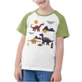 thumbnail image 3 of RXIRUCGD 2025 Vêtements d'Été pour Enfants Tout-Petits Garçons Filles Mode Mignon Col Rond Imprimé Manches Courtes Haut, 3 of 7