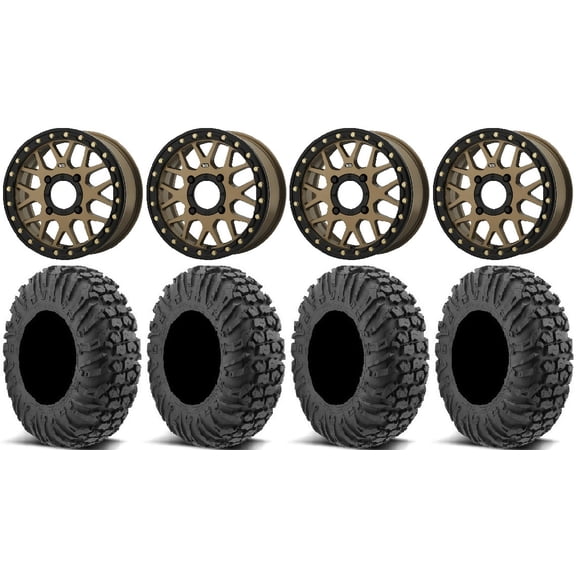 KS235 Grenade Bronze 15" Wheels 34" MotoVator Tires Kawasaki Teryx Mule