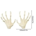 thumbnail image 3 of 1 Pair Halloween Plastic Skeleton Hand Ornaments with Horror Realistic for Halloween Prank or Cosplay Party Decorations 4.7x3.7Inch White, 3 of 3