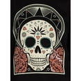 thumbnail image 2 of Sugar Skull Women's Graphic Sweatshirt with Long Sleeves, Sizes XXS-XXL, 2 of 6
