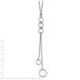 Chisel Circle Dangle Necklace in Stainless Steel, 23 inch - Walmart.com