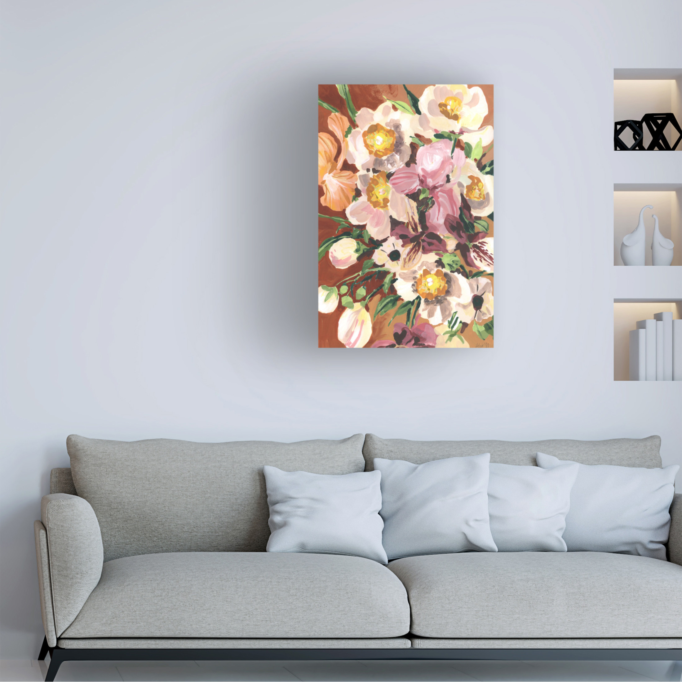 Trademark Fine Art Ania Zwara Brown Orchids Canvas Wall Art