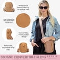 thumbnail image 2 of Kedzie Women's Neoprene Convertible Sling Bag with Adjustable Strap, Camel, 2 of 6