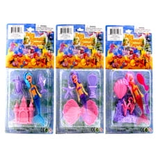 New 500999  5 Mermaid W / 3 Pc Accessories 0N Double Blister Card (48-Pack) Girls Cheap Wholesale Discount Bulk Toys Girls