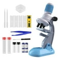 thumbnail image 2 of Kits de vástago educativos para microscopio para niños, 1200x, para niños y niñas de años, regalos navideños Azul 17 Uds., 2 of 8