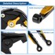 thumbnail image 4 of Palancas de freno y embrague cortas y largas para Kawasaki ER-5 2004-2005, palanca de freno ajustable de motocicleta, aleación de aluminio, cabeza negra, mango dorado, 4 of 6