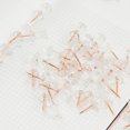 thumbnail image 1 of WASHWEPE Creative Rose Gold Transparent Push Pins Of Map Pushpins For Office For Travel Photos Maps Do Lists, 1 of 8