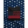 thumbnail image 3 of Land Of The Free Banner Sweatshirt Men -Image by Shutterstock, Male Medium, 3 of 4