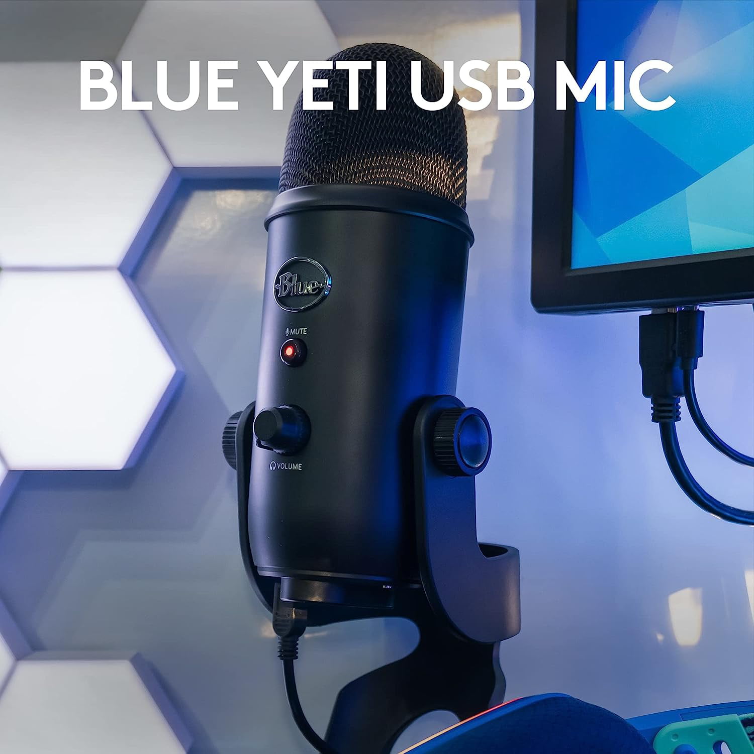 Logitech for Creators Blue Yeti USB Microphone for PC, Podcast, Gaming –