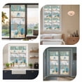thumbnail image 7 of Vintage Blue Coastal Window Privacy Film,Summer Beach Starfish Shell Coral Nautical Static Cling UV Sun Blocking Window Tint Day and Night,Non-Adhesive One Way Privacy Cover 17.7''x78.7'', 7 of 7