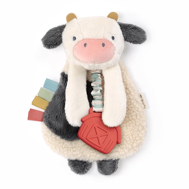 Tela de sherpa Baby Lovey Itzy Ritzy Itzy Lovey con forma de vaca mordedora
