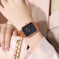thumbnail image 4 of Ladies Watch Ladies Quartz Watch Square Dial Rhombus Texture Faux Leather Adjustable Strap Date Display Ladies Square Watch, 4 of 8