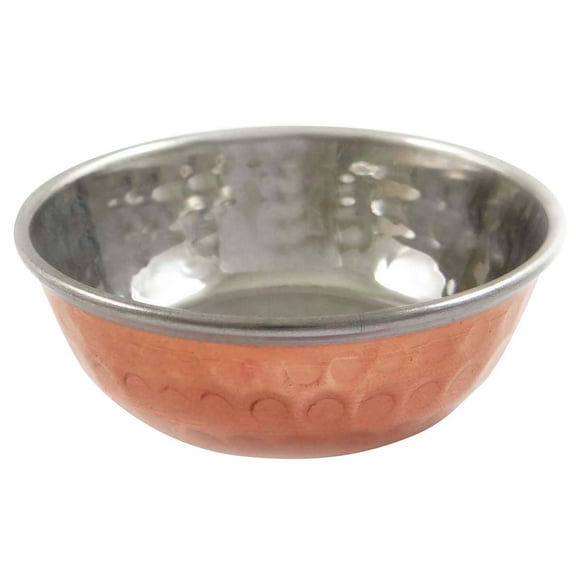 Traditional Indian Copper & Stainless Steel Serving Bowl Katori Tableware Dinnerware Kitchen Utensil