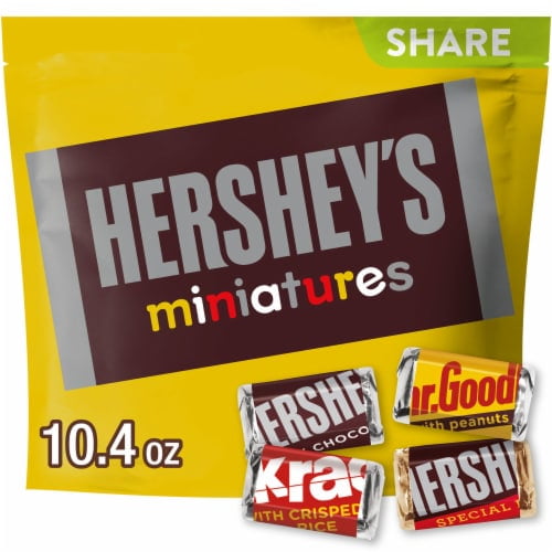 HERSHEY'S Miniatures Assorted Chocolate Candy Share Pack 10.4 oz - Pack of 2