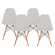 thumbnail image 1 of Sillas Minimalistas STAY ELIT Set de 4 Color Gris Claro EAME-GR, 1 of 4