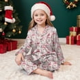 thumbnail image 4 of Gubotare Girl Christmas Pajamas Cartoon Printed Pajamas for girl Girls Long Sleeve Shirt with Pj Pants Sleepwear Home Wear 2 Piece Pajama Sets Size 13-14 (Hot Pink,13-14 Years), 4 of 6