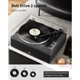 thumbnail image 2 of Tocadiscos de vinilo ANGELS HORN Bluetooth con altavoces negros, 2 of 7