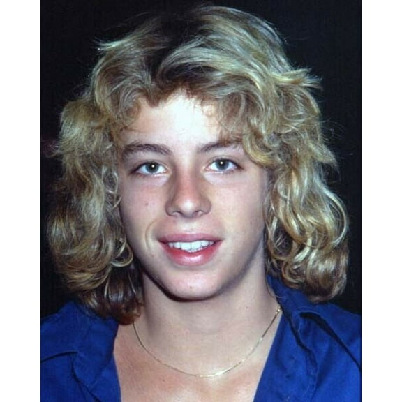 Leif Garrett wears open neck blue shirt 1970's era 11x17 poster