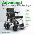 thumbnail image 2 of Culver Mobility - KANO - (only 35lbs) Foldable Electric Wheelchair, Travel Size, User-Friendly - Black, 2 of 9