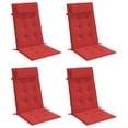 thumbnail image 1 of vidaXL Highback Chair Cushions 4 pcs Red Oxford Fabric, 1 of 5