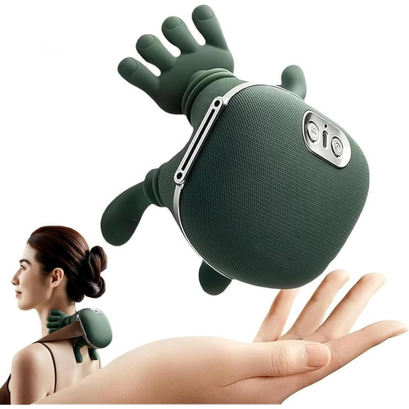 CerviFlex 4D Wireless Massager - Shiatsu Deep Tissue Relief with Heat, Cordless Portable Neck and Back Massager, Simulated Human Hand Design