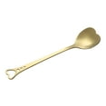 thumbnail image 1 of Stainless Steel Spoon Gold Plating Heart Shaped Dessert Spoon Unique Charming Stirring Spoon Tableware Scoop for Home Restaurant Coffee Shop (Golden), 1 of 6
