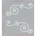 thumbnail image 6 of Curly Swirls 2pc Wall Art Decals Vinyl Stickers Home Décor 11x5.5-inch Light Gray, 6 of 6