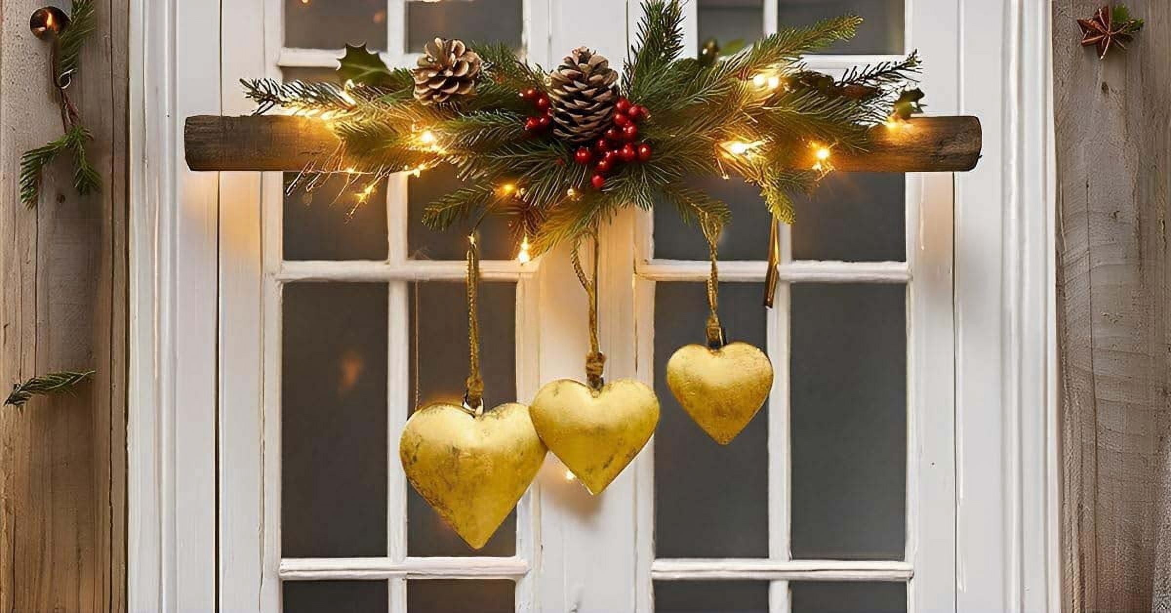 Handmade Brass Finish Hanging Bells for Door Chimes with Jute Rope Shabby Chic Decorative Bells