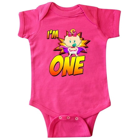 

Inktastic I m One Superhero Girl Gift Baby Girl Bodysuit