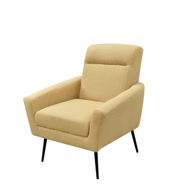 Miniyam Accent Chairs Mid Century Armchair with Metal Legs for
