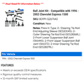 thumbnail image 2 of Ball Joint Kit - Compatible with 1996 - 2002 Chevy Express 1500 1997 1998 1999 2000 2001, 2 of 2