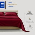 thumbnail image 6 of Thread Spread 100% Cotton Bed Sheets Queen Set - 400 Thread Count Cotton Queen Sheets Only, 4 PC Set (Burgundy), Ultra Soft, Breathable, Cooling, Sateen Weave 16" Deep Pocket Bedsheet for Hot Sleeper, 6 of 9
