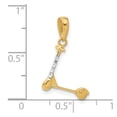 thumbnail image 4 of Auriga Fine Jewelry 14K Yellow Gold and White Rhodium D/C 3D Scooter Pendant for Women, 4 of 7