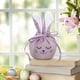 thumbnail image 3 of Bolsa De Tela Para Dulces Bolsas de regalo de conejito de Pascua de terciopelo morado con cordones para dulces y búsquedas de huevos (1 unidad) JASKFLY, 3 of 7