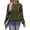 Army Green, variant on Long Sleeve Shirts for Women Crewneck Casual Tops Fashion Fall Clothes Color Block