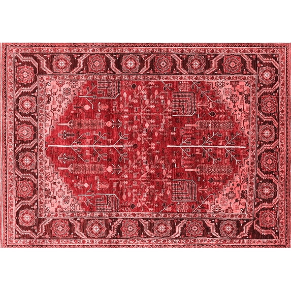 Ahgly Company Indoor Rectangle Oriental Red Industrial Area Rugs, 3' x 5'