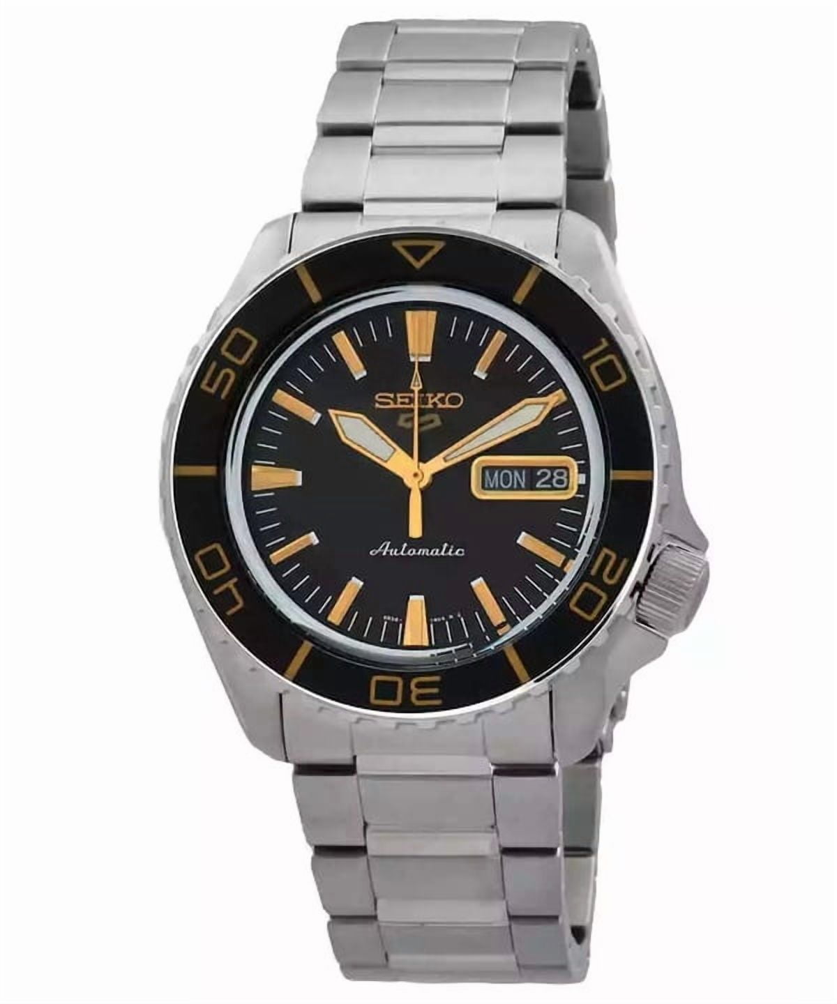 Seiko 5 Sports SKX Mid-Size Charcoal dial with gold accents SRPL79