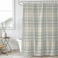 thumbnail image 4 of Buffalo Plaid Bathroom Shower Curtains with 12 Hooks Polyester Waterproof Shower Curtain for Stalls and Bathtubs Slate Blue Grey Farmhouse Gingham Striped Decorative Bathroom Curtain 36x72 Inches, 4 of 9