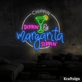 thumbnail image 3 of Craftnamesign Chippin Dippin Margarita Sippin Neon Sign, Bar Club Decor, 3 of 4