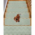 thumbnail image 2 of Abstract Waves Stair Treads Non Slip for Steps Stripes Grass Green Water Ripple 4 Pcs Reusable Adhesive Stair Runner Mats for Dogs Elders Carpet Treads Rugs for Staircase 8x30 In, 2 of 7