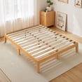 thumbnail image 2 of Sybels 12" King Size Wood Bed Frame, Natural Pine Platform with Slat Support, No Box Spring Required, 2 of 6