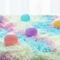 Thickened Plush Tie Dyed Silk Carpet Floor Mat Living Room Bedroom Entrance Mat Kitchen Bathroom