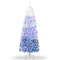 thumbnail image 1 of EuKer Christmas-themed pink pencil gradient flocked tree white powder 75FT, 1 of 1