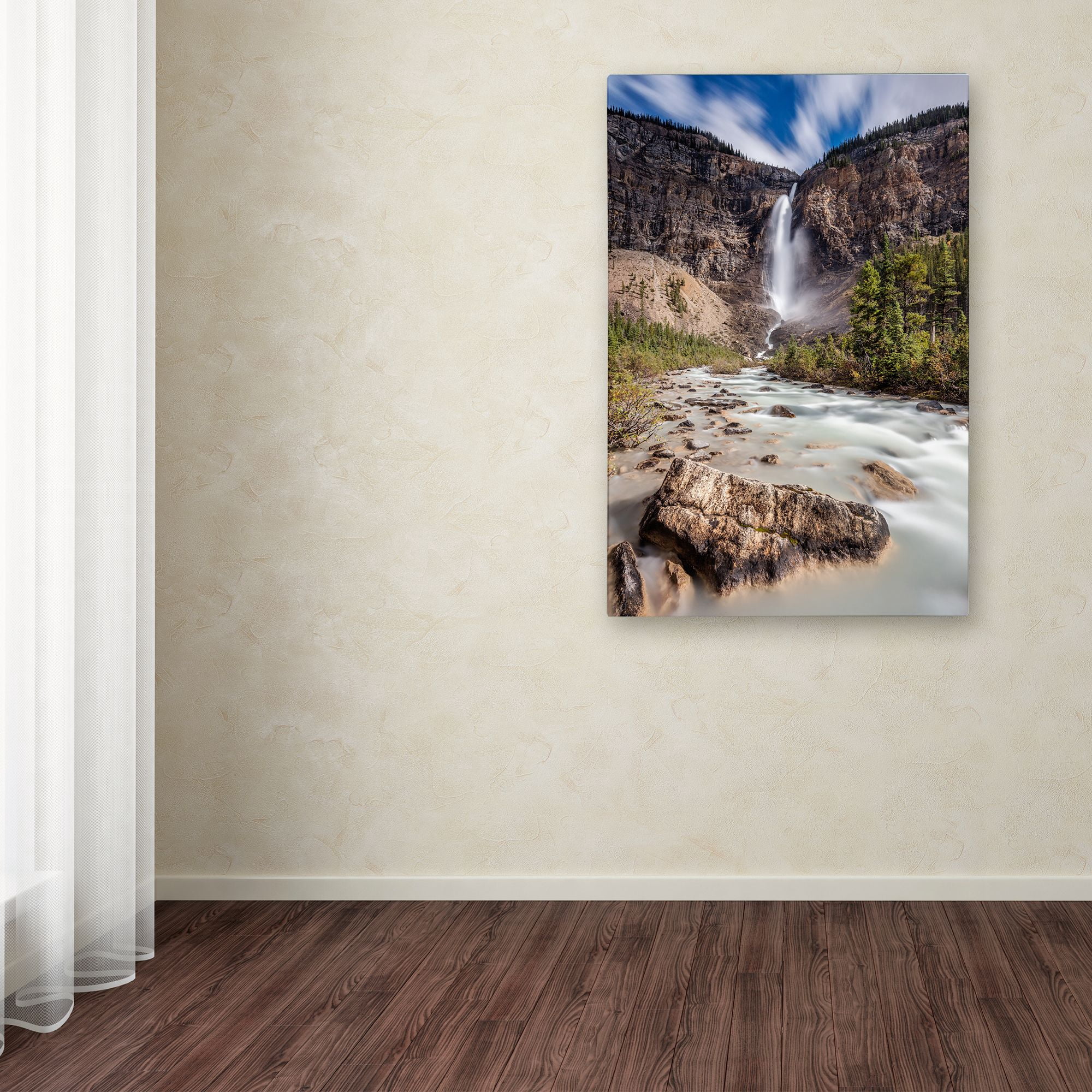 Trademark Fine Art 'Takakkaw Falls' Canvas Art by Pierre Leclerc