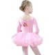 thumbnail image 3 of VBGYA Leotardos de ballet para niñas vestidos de tutú para niños pequeños falda de ballet de manga corta traje de bailarina, 3 of 4