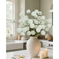 thumbnail image 3 of 6pcs Artificial Flowers Faux Silk Pompon Mum,Silk Small Mini Chrysanthemum Ball with Stems for DIY Wedding Bouquets Centerpieces Vase Home Table Kitchen Decorations(Ivory White), 3 of 13