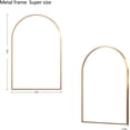 thumbnail image 4 of CISTEROMAN Arched Wall Mounted Mirror, 24" x 36" Gold Arch Mirror, Vanity Mirror for Wall Décor,Metal Frame Gold Bathroom Mirror, for Bedroom, Living Room, Entryway, 4 of 6